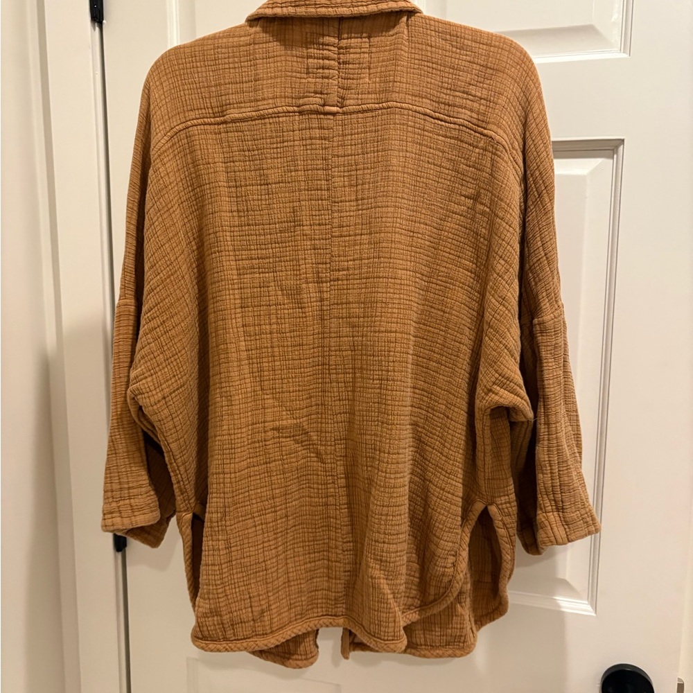 Pilcro Rust Brown Open-Front Jacket - image 3